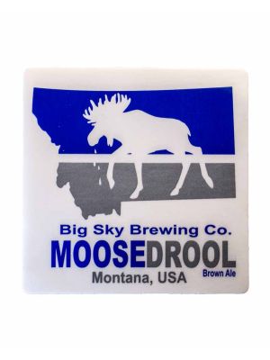 BIG SKY BREWING CO Moose Drool square Montana p STICKER decal craft beer brewery 